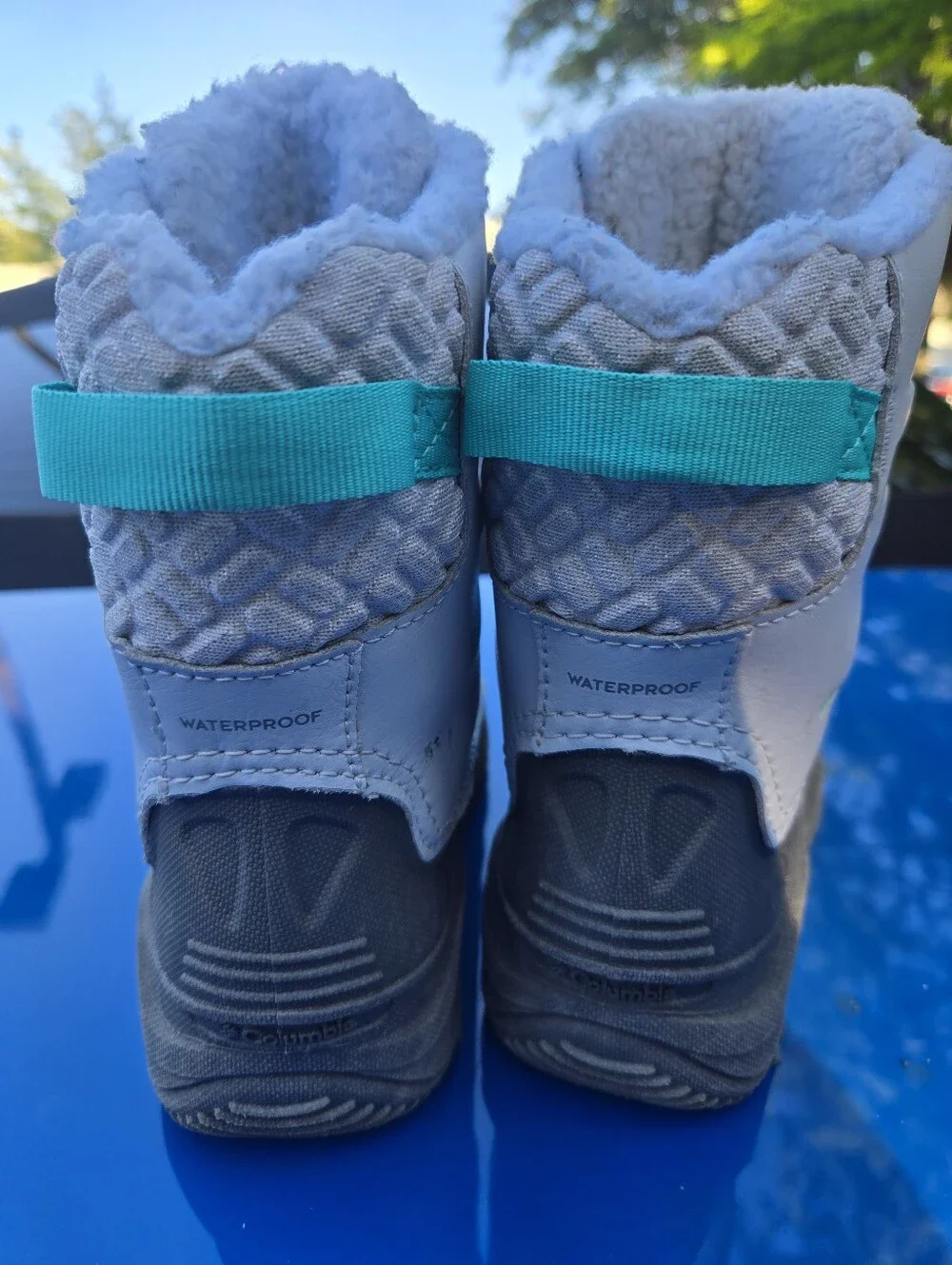 Columbia Kids Winter Snow Boots | Size 2 | 400g Insulated | Gray & Teal